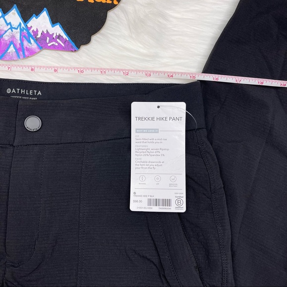 NWT Athleta Trekkie Hike Pant Black - Picture 8 of 9